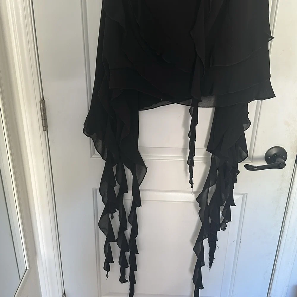 NWT Fashion Nova Ruffles and Roses Midi Dress Black Sz 2X - Picture 13 of 16